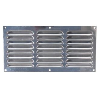 AG Hooded Louvre Vent Polished 430 Stainless Steel (12" x 6")