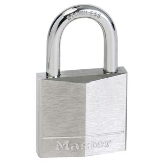 Masterlock Nickel Brass Padlock with Stainless Steel Shackle 40mm
