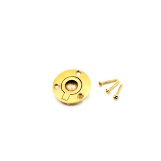 AG Polished & Lacquered Brass Flush Ring 1-3/4" Diameter