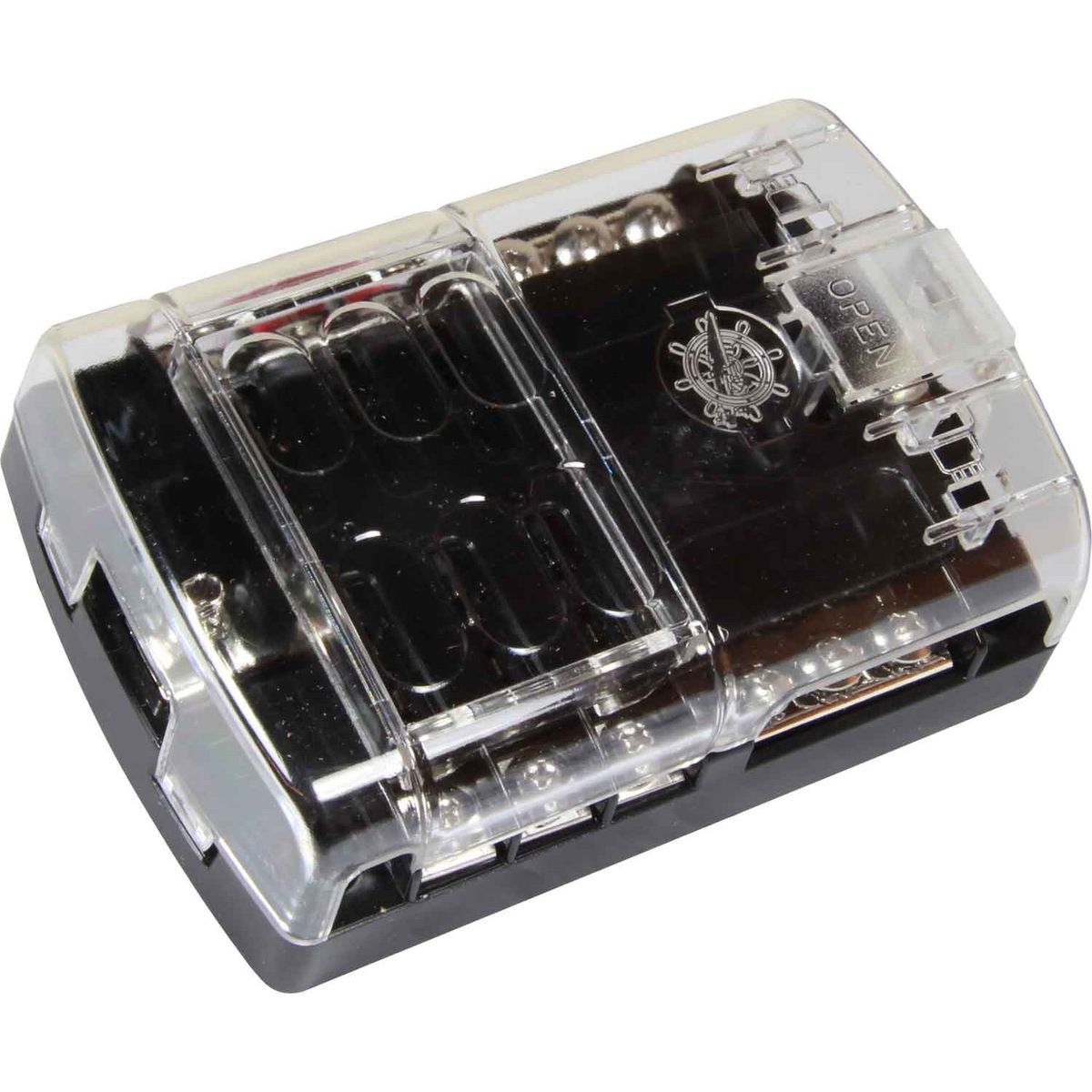 Osculati Fuse Box for 6 Blade Fuses with Clear Snap Lid