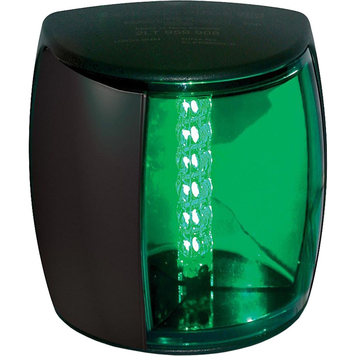 Hella NaviLED PRO Starboard Green LED Navigation Light (Black / MED)
