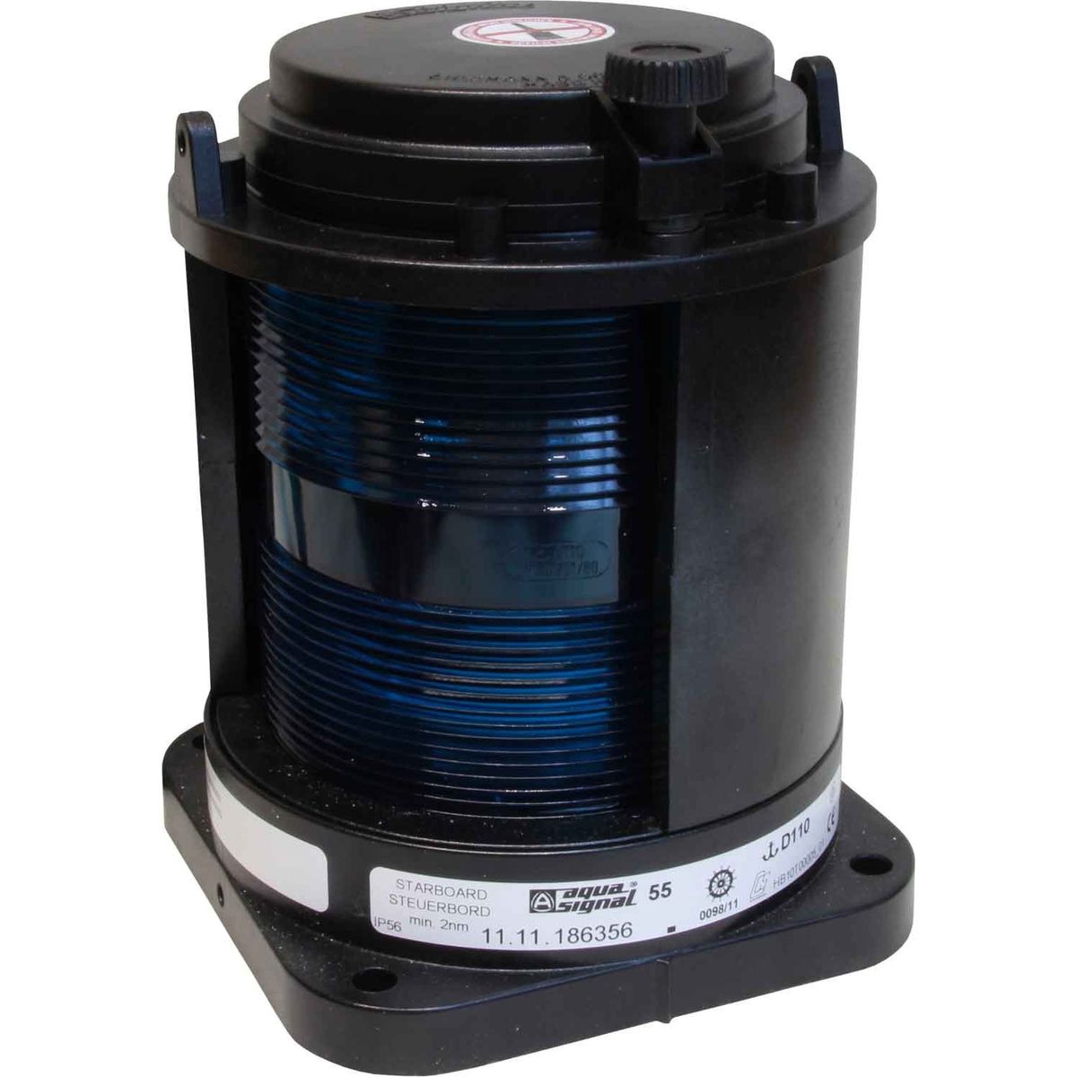 Aqua Signal 55 Starboard Green Navigation Light (Black Case, 24V, 25W)