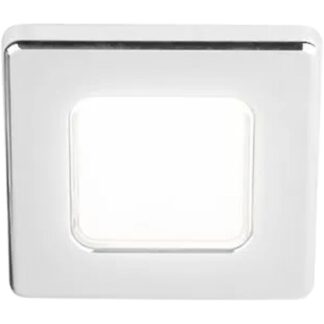 Hella EuroLED 75 Square Down Light in Chrome (12V / Cool White)
