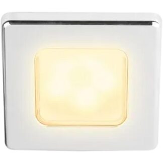 Hella EuroLED 75 Square Down Light in Chrome (12V / Warm White)