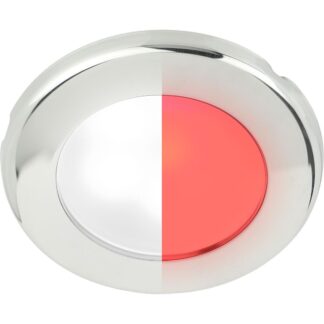 Hella EuroLED 75 Low Profile Round Light (SS Case / White + Red)