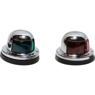 Perko 0963 Green & Red Navigation Side Lights (Chrome / 12V / 10W)