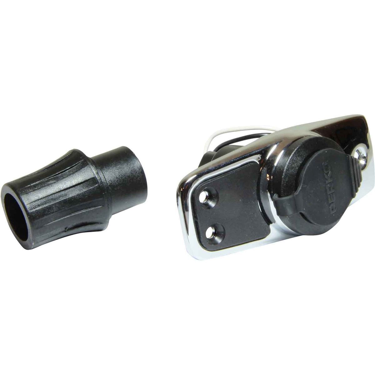 Perko 1060 Chrome Plated Zinc Pole Light Base (2 Pin / 5 Degree Rake)