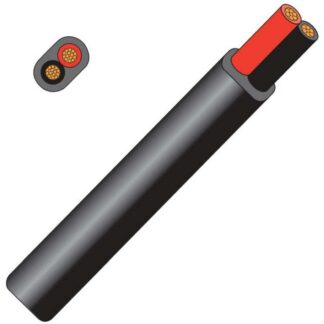 AMC 2 Core TW Flat Cable 65/0.30 4.5mm2 100m Black