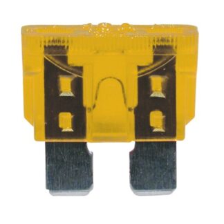 AMC Aftermarket Blade Fuse 19mm 20 Amp Yellow (Pack of 50)