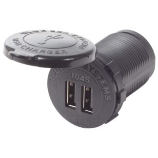 Blue Sea 12/24V 2 USB Charger Socket Mount