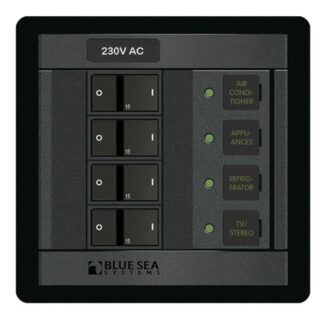 Blue Sea 360 AC Circuit Breaker Panel Branch 4 Position