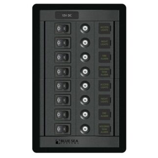Blue Sea 360 DC Circuit Breaker Panel 8 Position (10A)