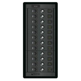 Blue Sea 360 DC Circuit Breaker Panel 12 Position (10A)