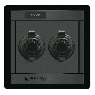 Blue Sea 360 Panel 12V DC Twin Socket 15A