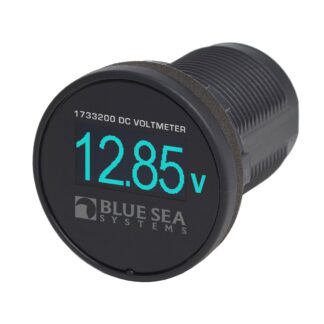 Blue Sea Mini OLED DC Voltmeter (12V / 24V / Blue Screen)