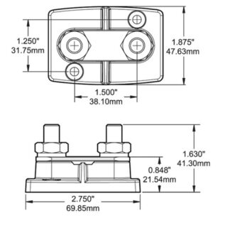 Blue Sea PowerBar Common Bus + Cover