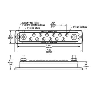 Blue Sea MaxiBus 12 x 10-32 Common Bus
