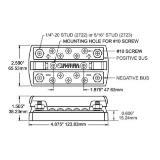 Blue Sea Dualbus Plus 5/16" Stud