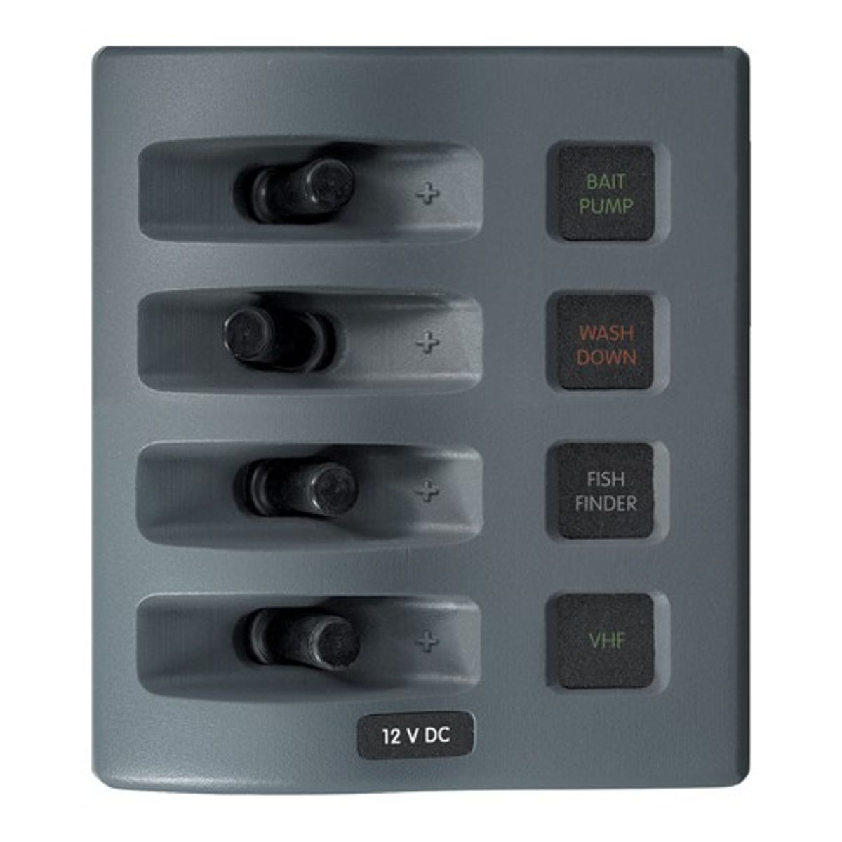 Blue Sea WeatherDeck 4-Position IP67 Waterproof V/H Panel Grey