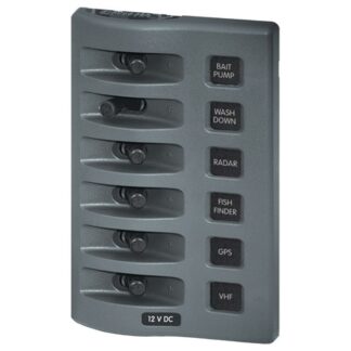 Blue Sea WeatherDeck 6-Position Waterproof Switch Panel (No Fuse/CB)