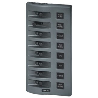 Blue Sea WeatherDeck 8-Position Waterproof Switch Panel (No Fuse/CB)