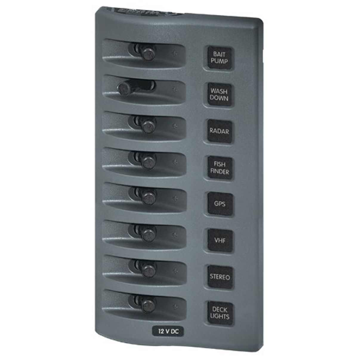 Blue Sea WeatherDeck 8-Position Waterproof Switch Panel (No Fuse/CB)