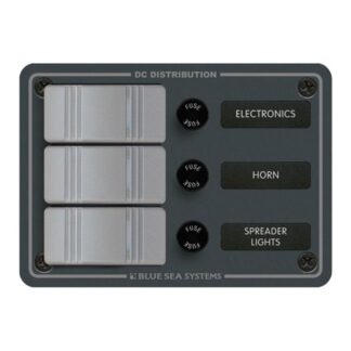 Blue Sea 3-Pos IP66 Waterproof V Panel Black