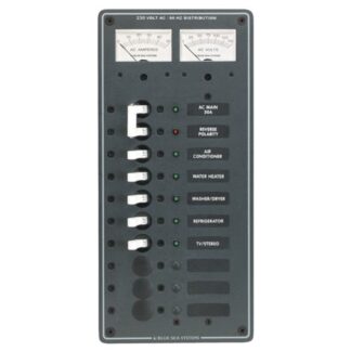 Blue Sea Panel 230V D/Pole In +5CB+3 Spare