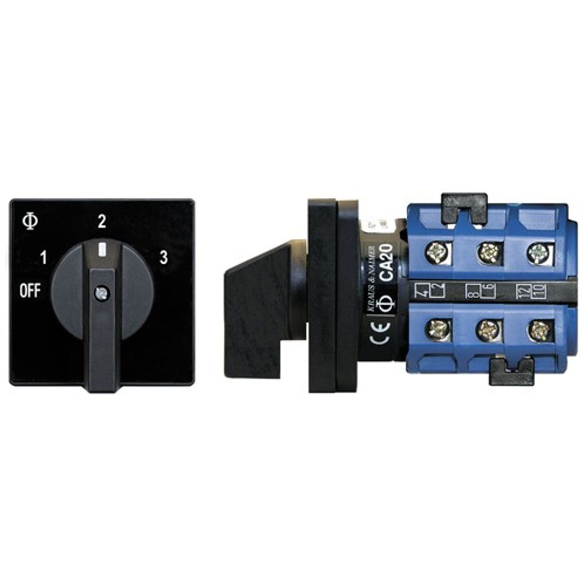 Blue Sea AC Rotary Switch Off+3 Positions 2-Pole