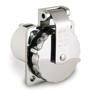 Marinco Stainless Shore Power Inlet Socket with Easy Lock (16A / 230V)