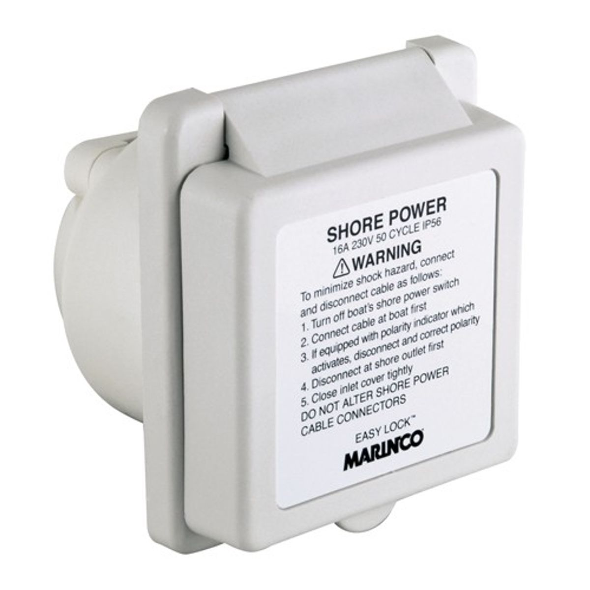 Marinco Standard Shore Power Inlet Socket with Easy Lock (16A / 230V)