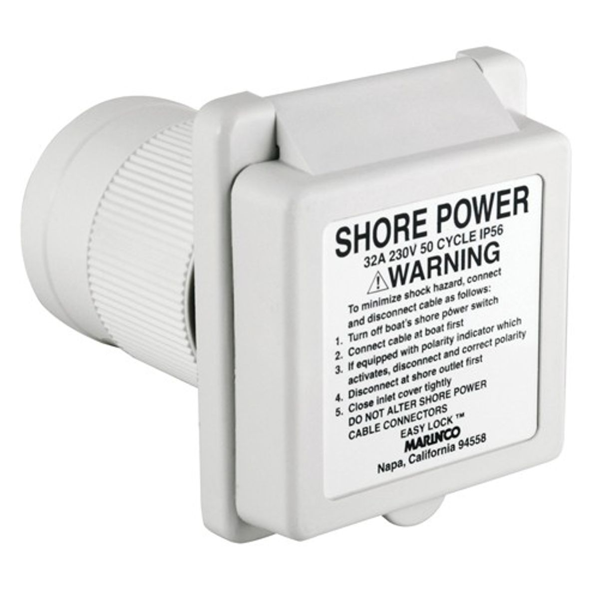 Marinco Standard Shore Power Inlet Socket with Easy Lock (32A / 230V)