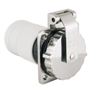 Marinco Stainless Shore Power Inlet Socket with Easy Lock (63A / 230V)