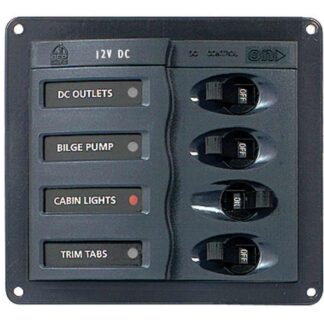 BEP Circuit Breaker Panel Horizontal (12V DC / 4-Way)