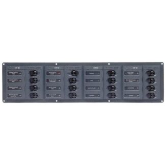 BEP 12V DC Circuit Breaker Panel 16-Way Horizontal (No Meters)