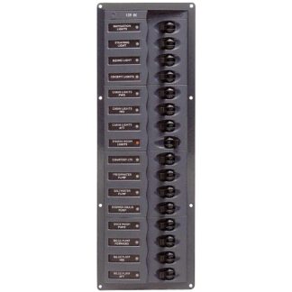 BEP 12V DC Circuit Breaker Panel 16-Way Vertical (No Meters)
