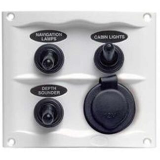 BEP Compact Marine Waterproof Panel 3 Switch White