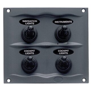 BEP Compact Marine Waterproof Panel 4 Switch Black
