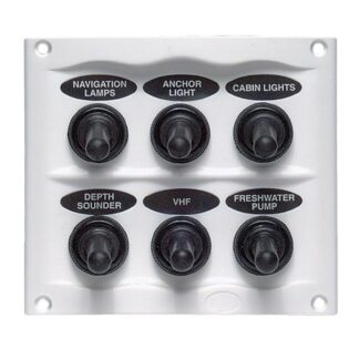 BEP Compact Marine Waterproof Panel 6 Switch White