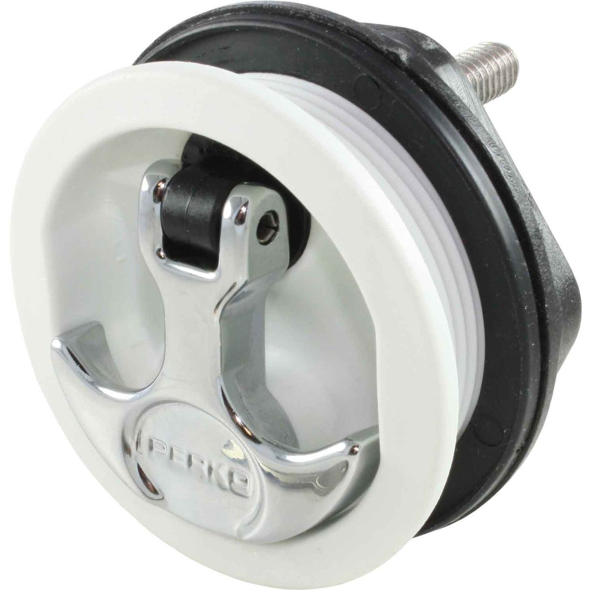 Perko 1092 Surface Mount Latch (White / Chrome Handle)
