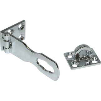 Chrome Plated Brass Folding Lockable Latch (95mm x 25mm)