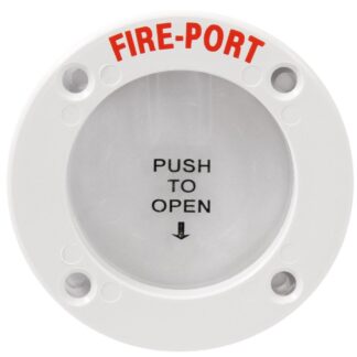 White Fire Port for Fire Extinguishers (45mm Cutout, 68mm OD)