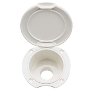 Can Shower Housing in White Plastic for Straight Shower Heads