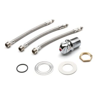 Can Shower Mixer Tap in Chrome with Fixing Kit (3/8" BSP Male Inlets)