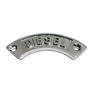 AG Nameplate 'Diesel' Chrome Curved