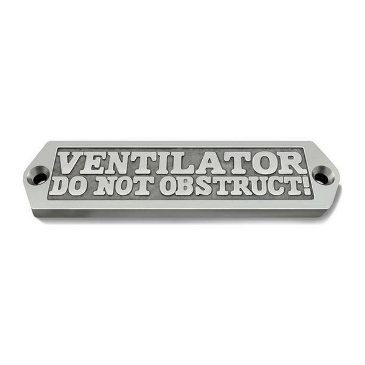 AG Nameplate 'Ventilator Do Not Obstruct!' Cast Chrome