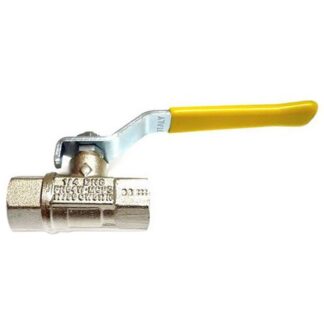 AG Gas Ball Valve Yellow Handle 1/4" BSP Female