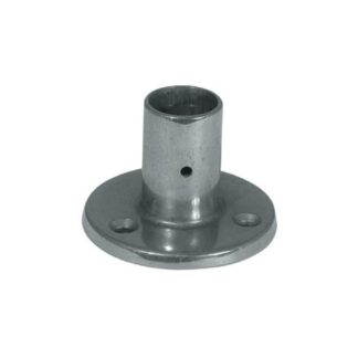 AG Flagpole Socket Chrome 65 x 22mm ID Vertical