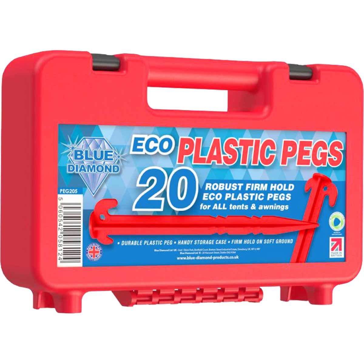Blue Diamond Eco Plastic Pegs (Case Of 20)
