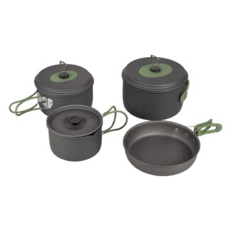 Bo-Camp Cookware Set Explorer Hard Anodised Aluminium (4 Pieces)
